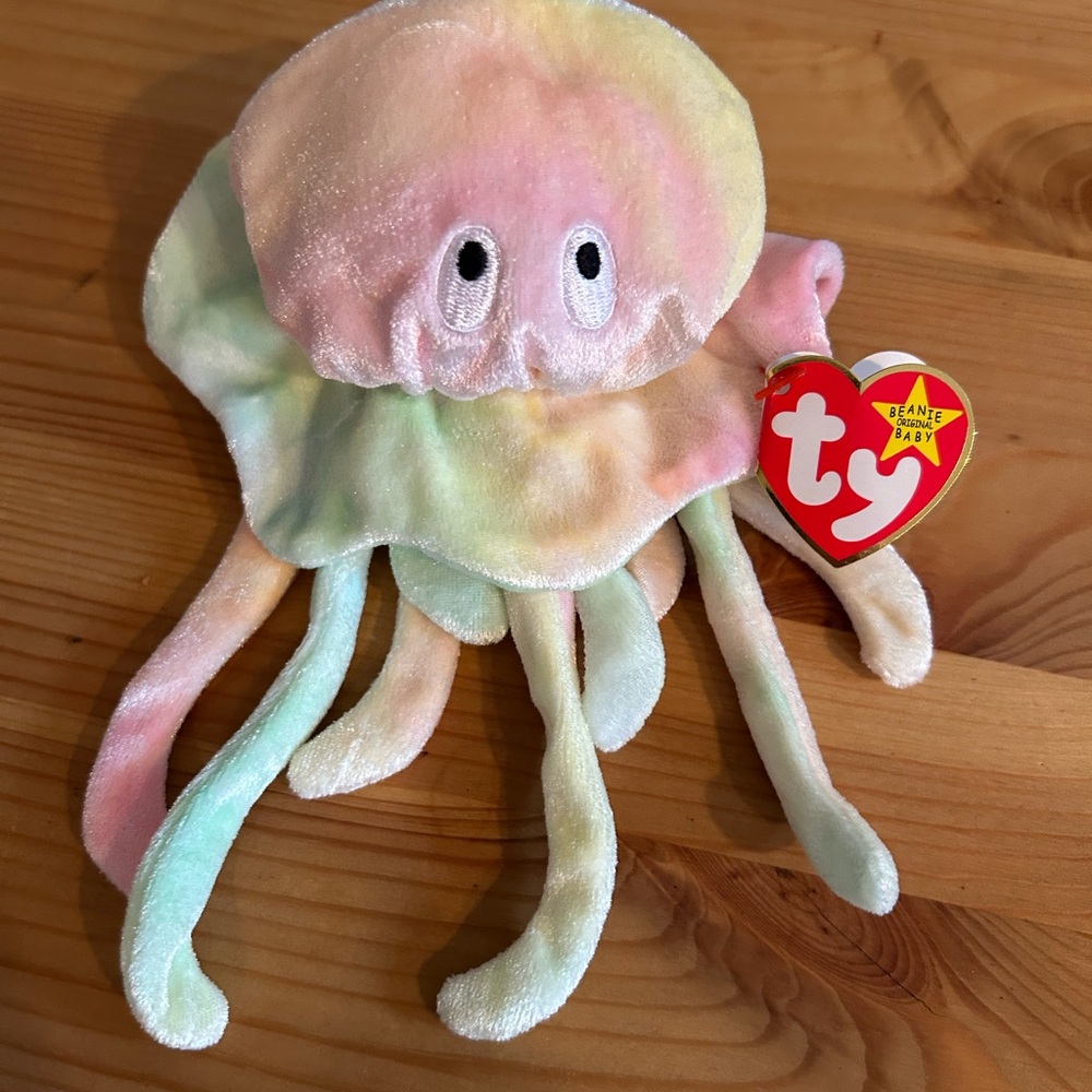 TY Beanie Babies Goochy Tie-Dye Jellyfish 1999